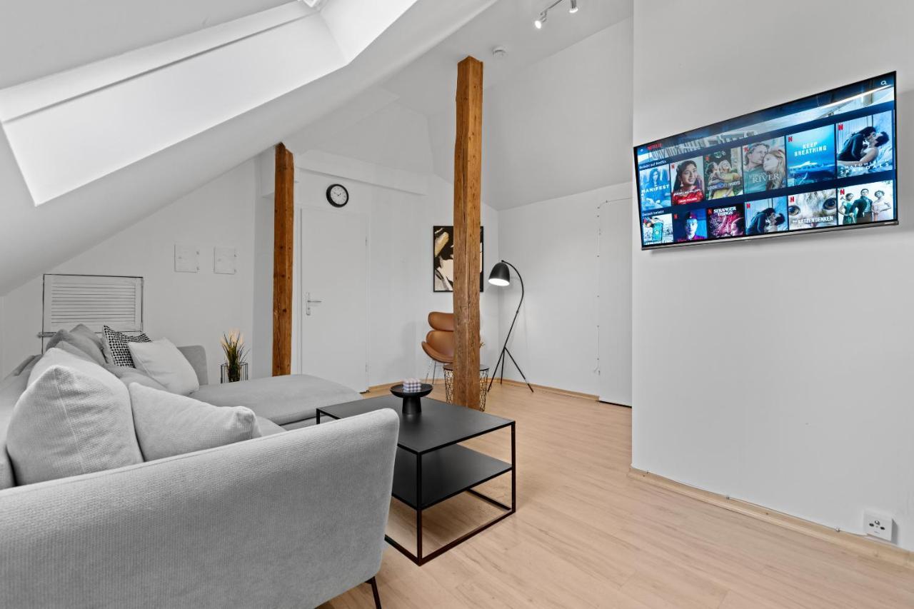 Stilvolle Wohnung: Private Dachterrasse - Zentral اوغسبورغ المظهر الخارجي الصورة
